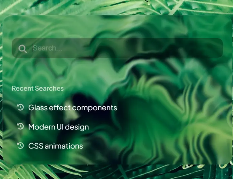 Liquid Glass Search Preview